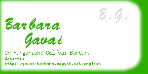 barbara gavai business card